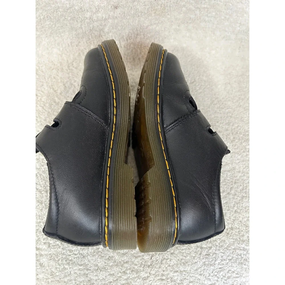 Dr. Martens kids Mary Jane Black Leather Double Strap Shoes Size 11 US